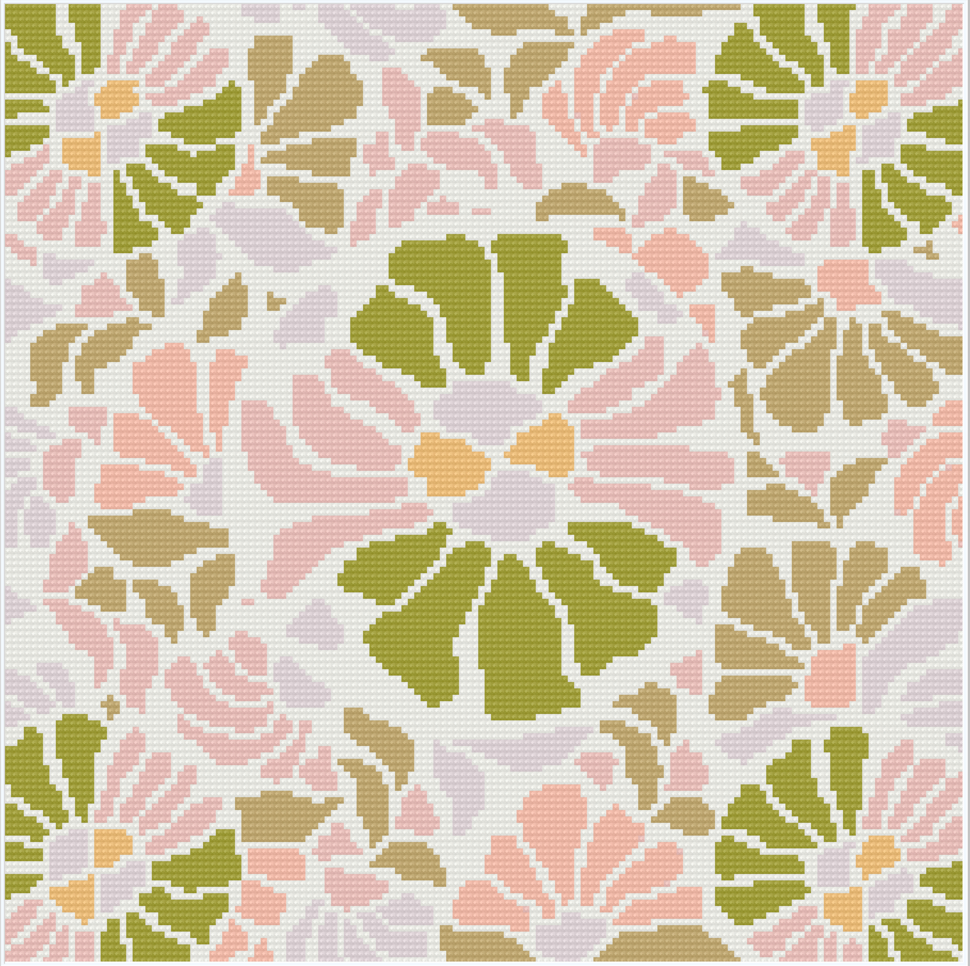 Floral Dream Spring Cross Stitch Pattern