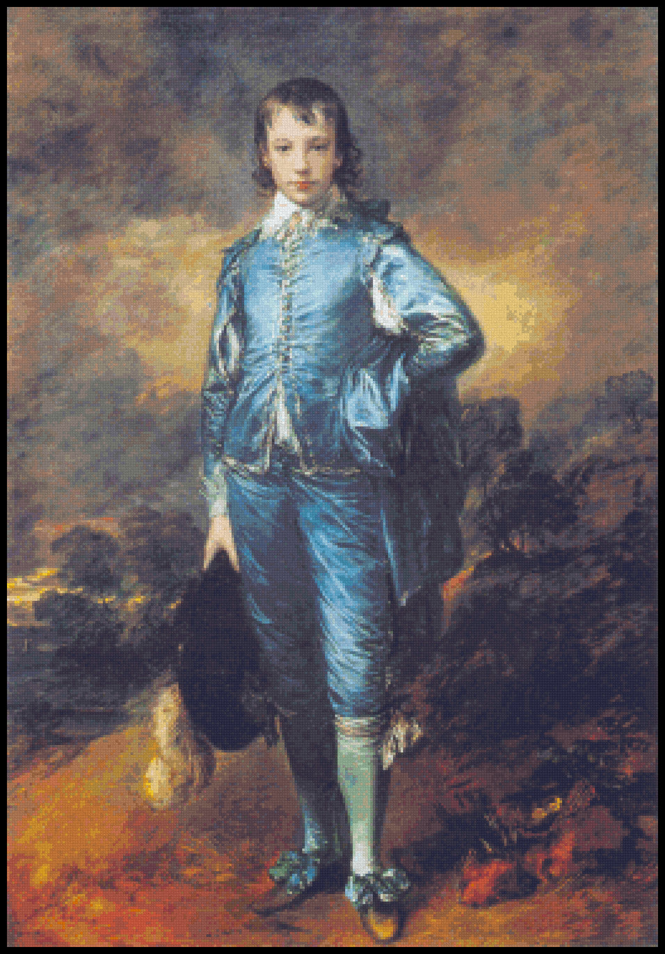 The Blue Boy Thomas Gainsborough Cross Stitch Pattern