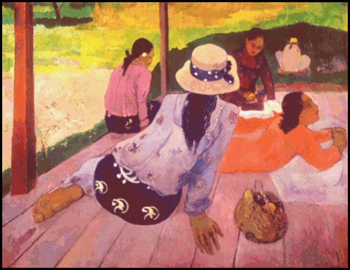 The Siesta Paul Gauguin Cross Stitch Pattern