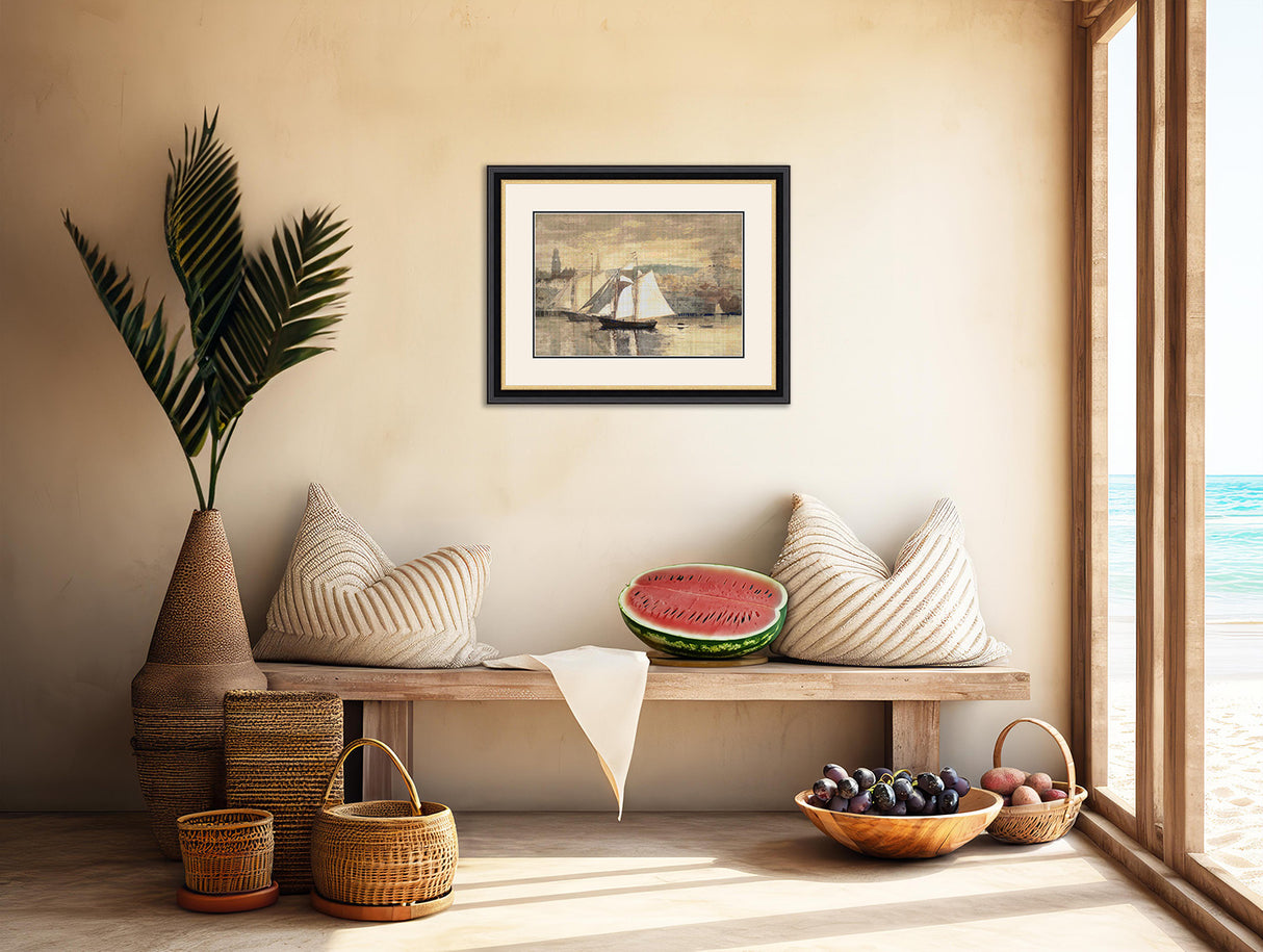 Gloucester Schooners and Sloop Cross Stitch Pattern