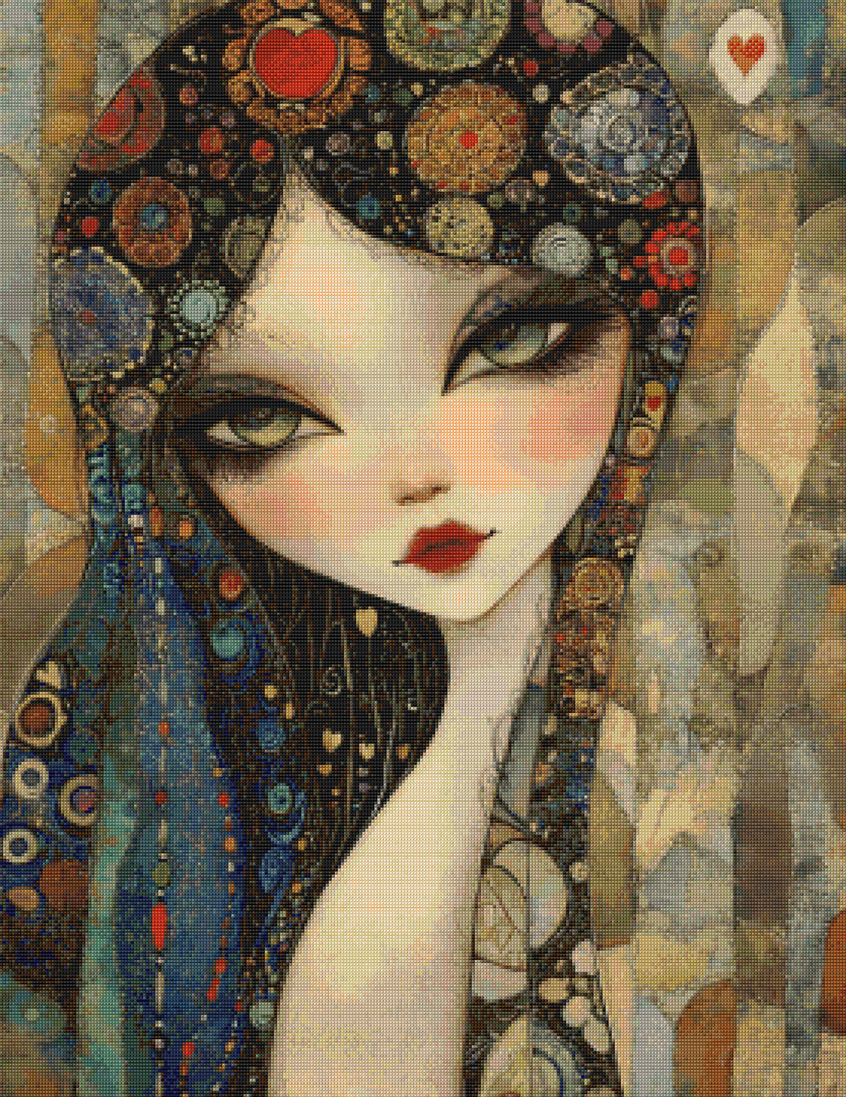 Golden Muse Cross Stitch Pattern