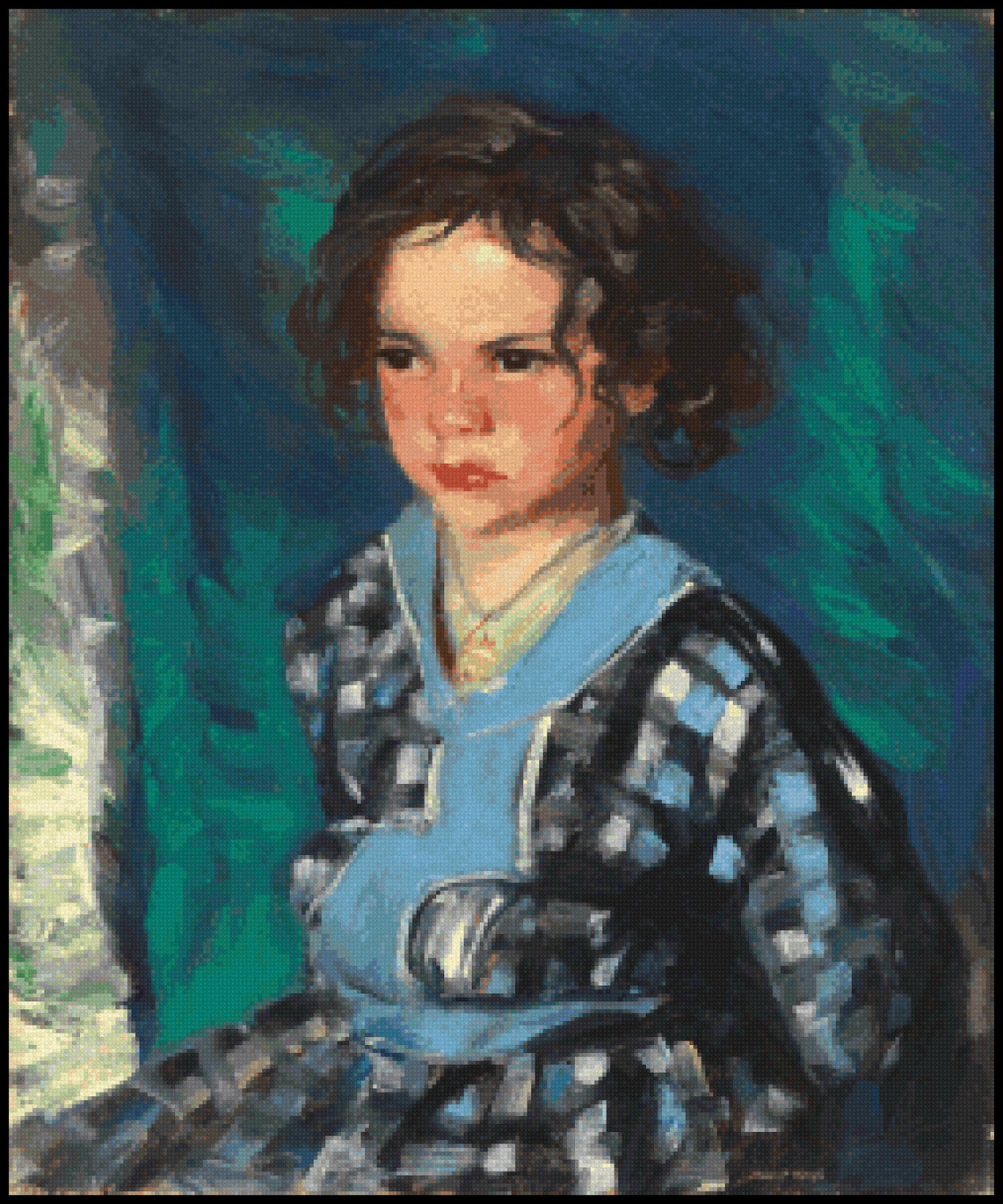 Patience Serious Robert Henri Cross Stitch Pattern