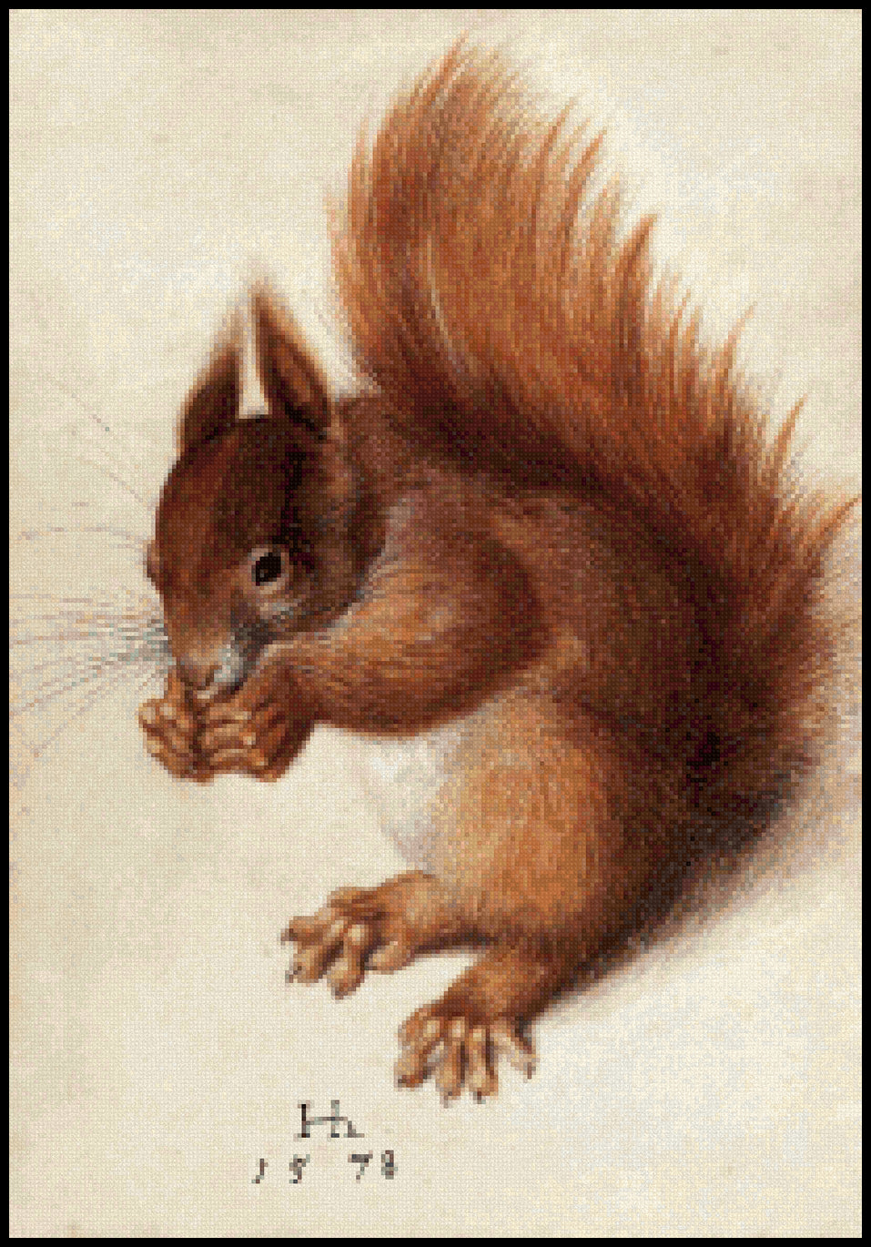 Red Squirrel Hans Hoffmann Cross Stitch Pattern