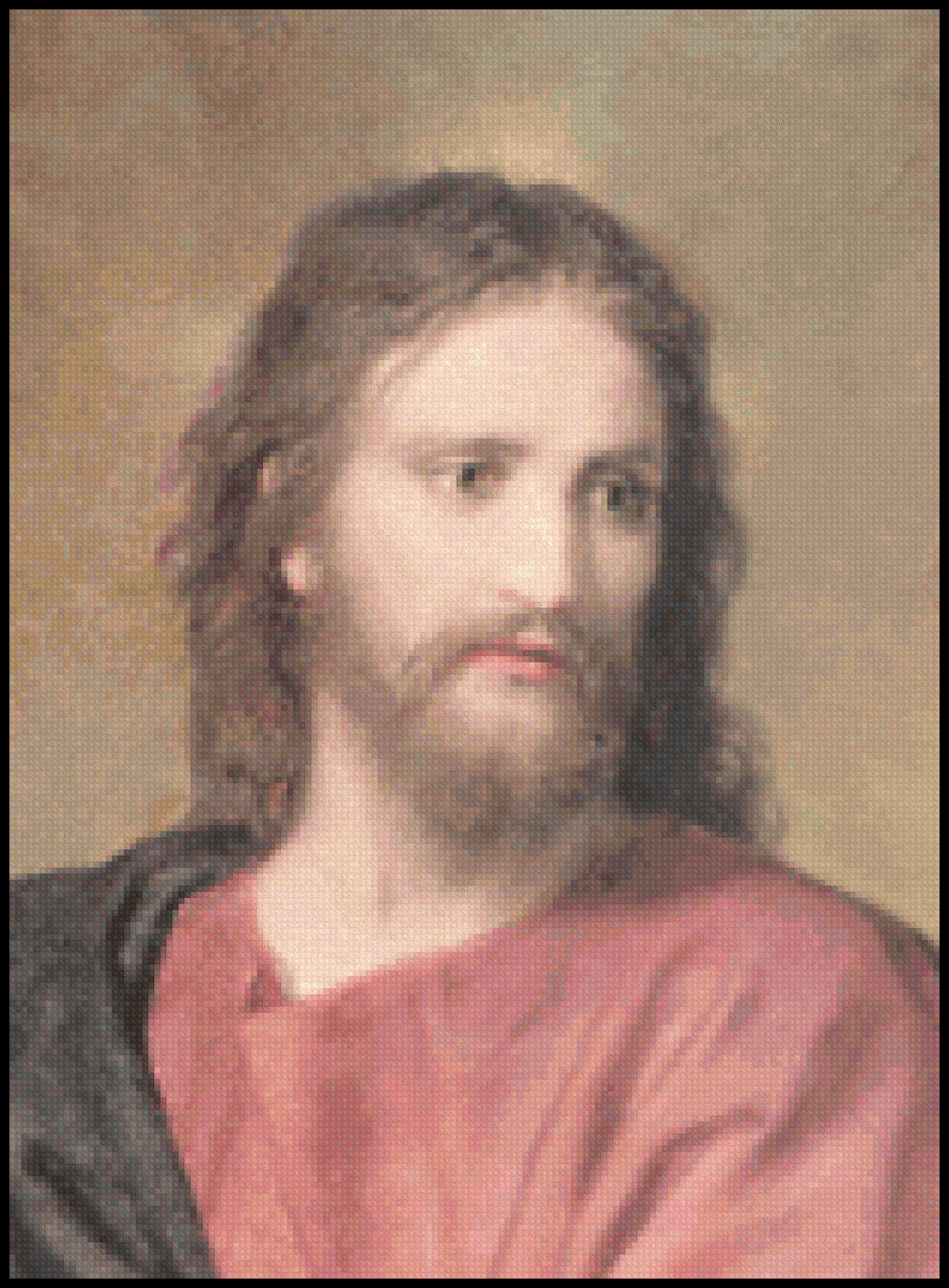 Christ at 33 Heinrich Hofmann Cross Stitch Pattern