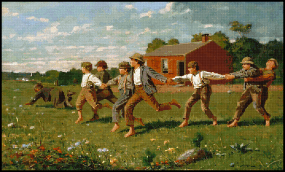 Snap the Whip Winslow Homer Cross Stitch Pattern