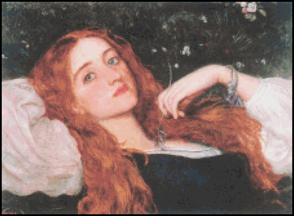 In the Grass Arthur Hughes Cross Stitch Pattern