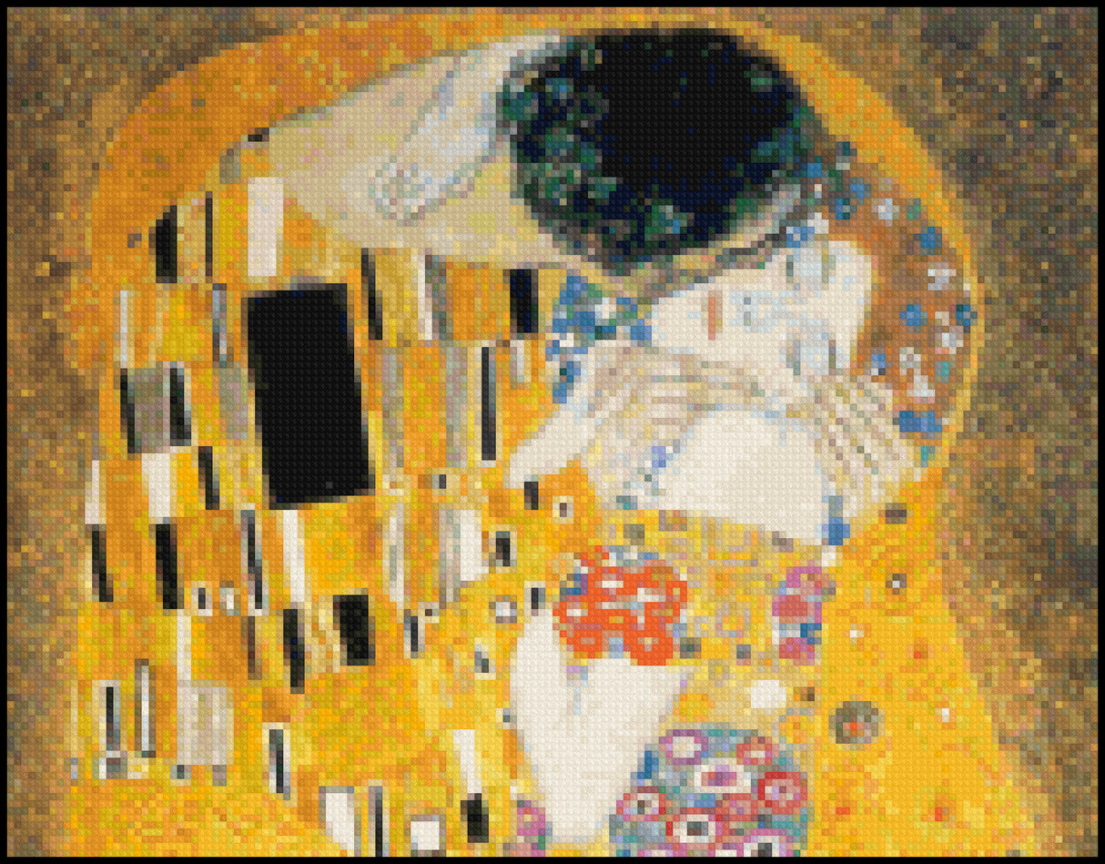 The Kiss (detail) Gustav Klimt Cross Stitch Pattern