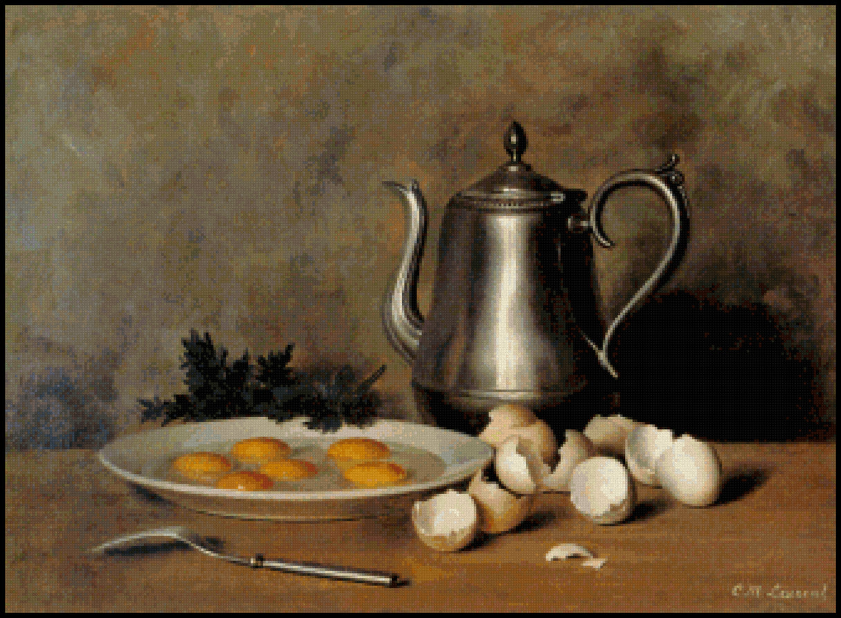 Eggs Clarisse Madelene Laurent Cross Stitch Pattern
