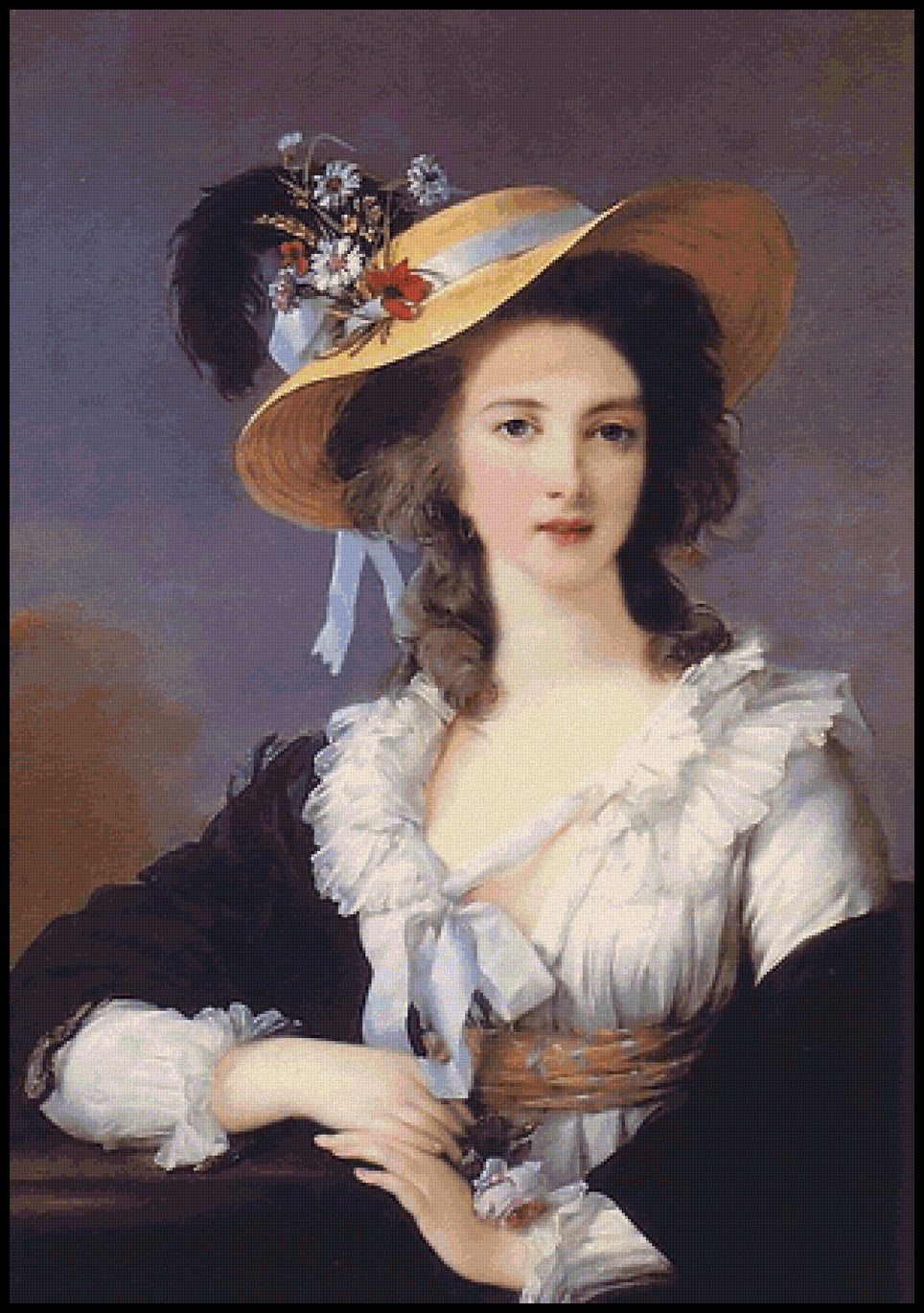 Duchesse de Polignac Marie Louise Elisabeth Vigee-Le Brun Cross Stitch Pattern