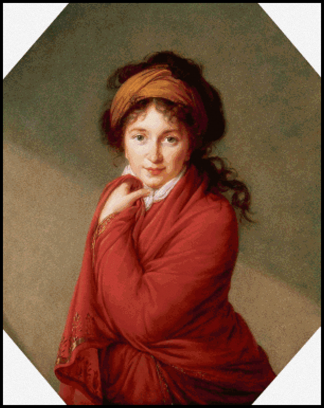 Portrait of Countess Golovina Marie Louise Elisabeth Vigee-Le Brun Cross Stitch Pattern