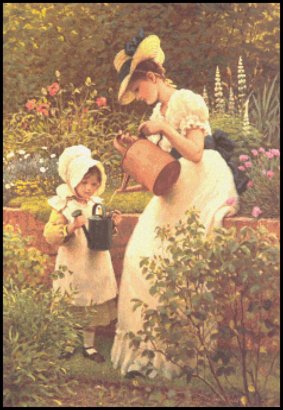 The Young Gardener G. D. Leslie Cross Stitch Pattern
