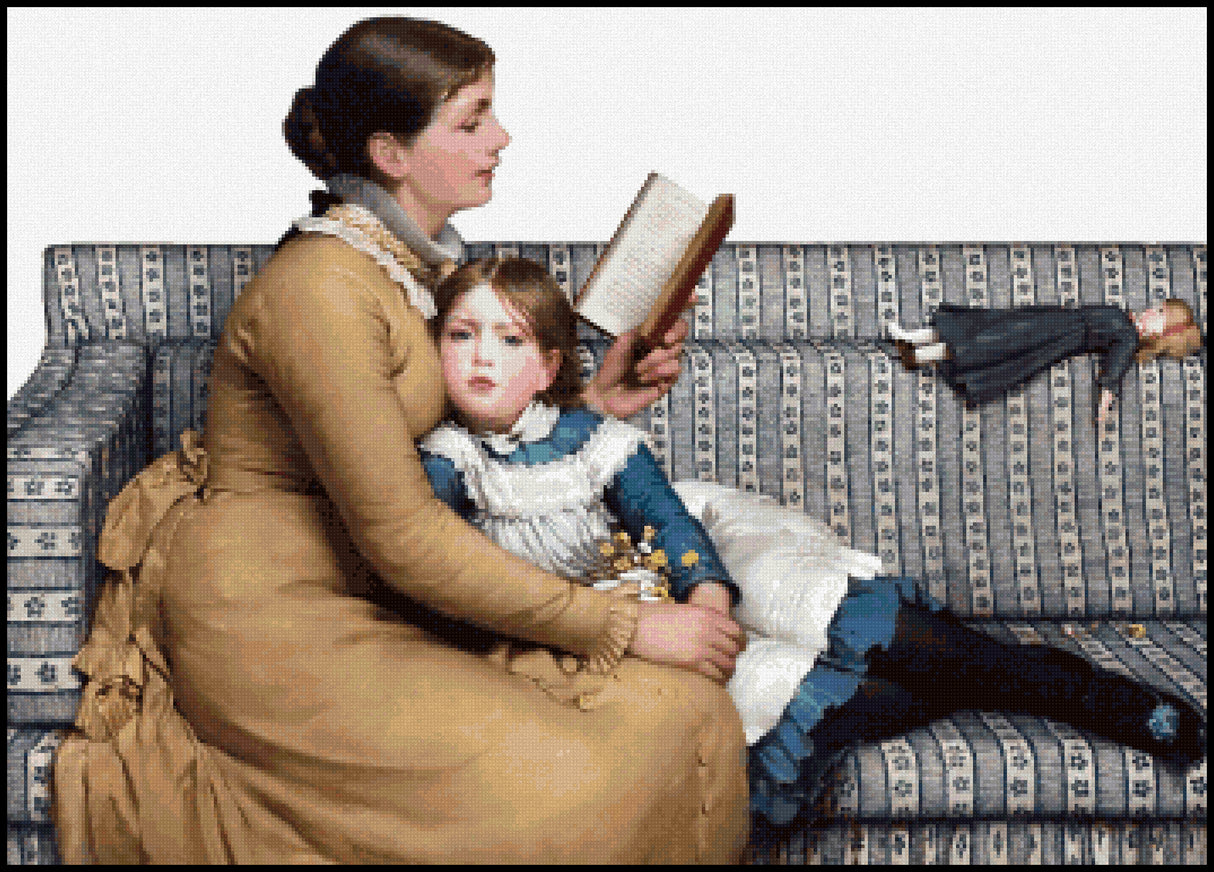 Alice in Wonderland (without background) G. D. Leslie Cross Stitch Pattern