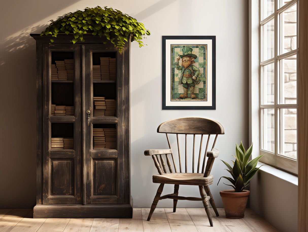 Leprechaun Greeting Cross Stitch Pattern