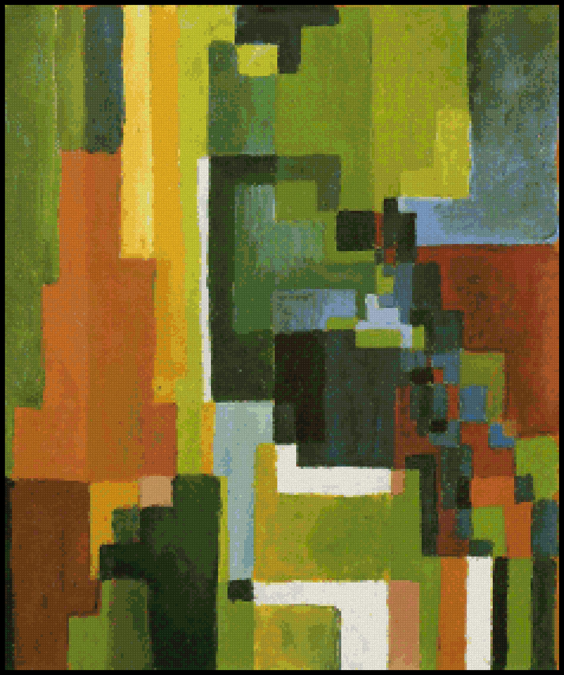 Colored Forms II August Macke Cross Stitch Pattern