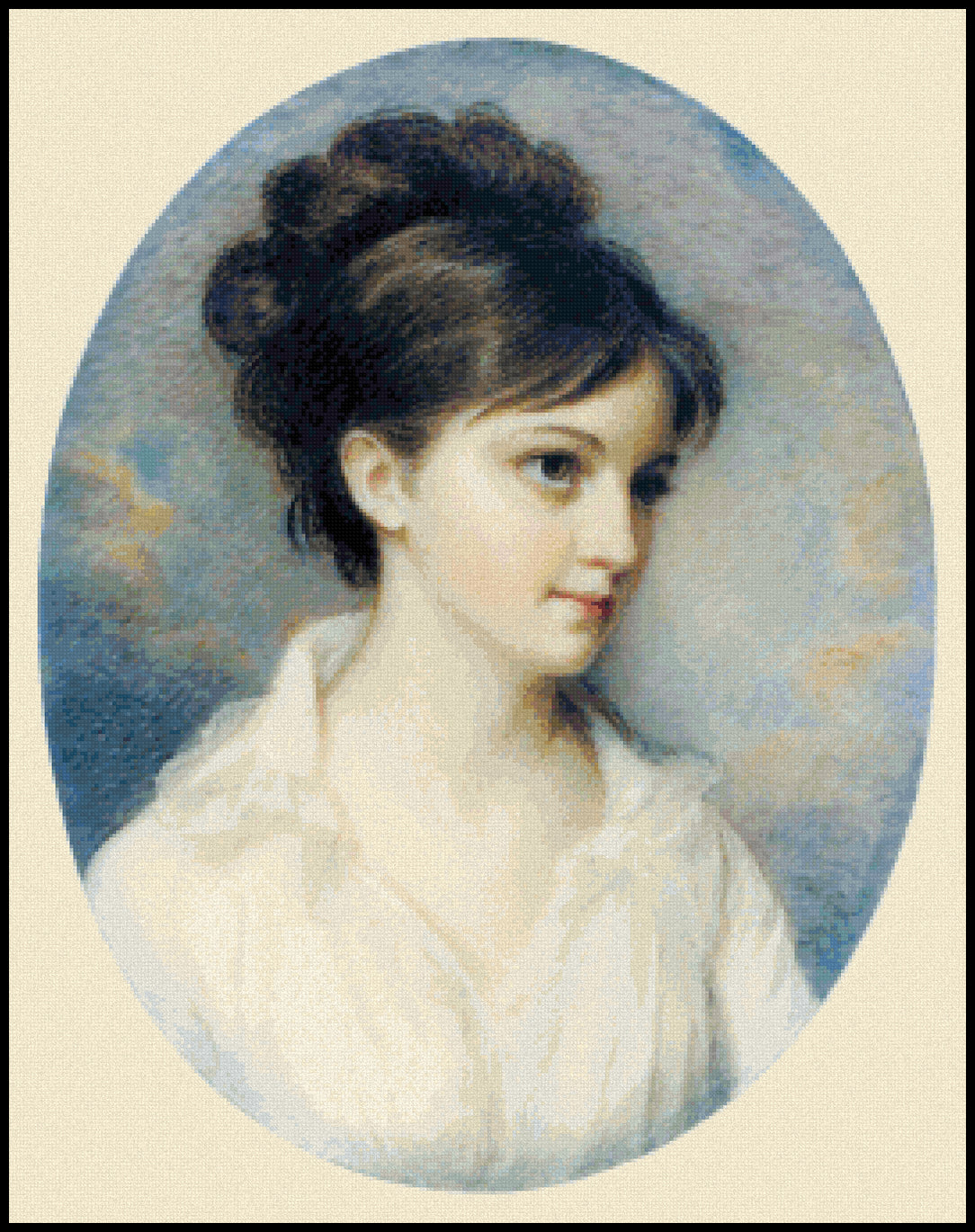 Eliza Izard (Mrs. Thomas Pinckney Jr.) Edward Green Malbone Cross Stitch Pattern