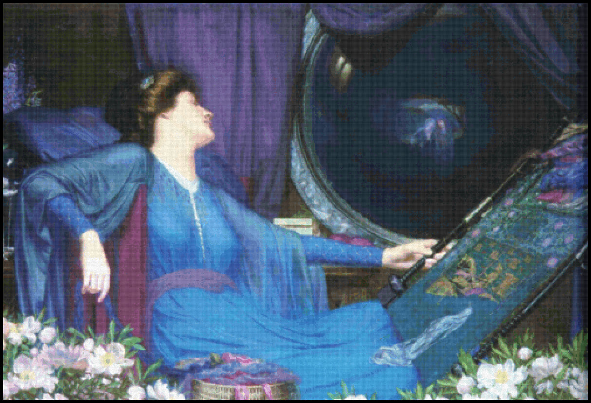 I Am Half-Sick of Shadows Said the Lady of Shalott Sidney Howard Meteyard Cross Stitch Pattern