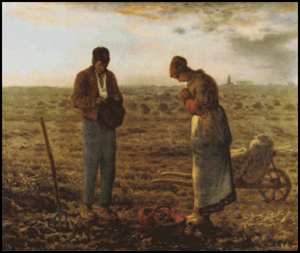 The Angelus Jean-Francois Millet Cross Stitch Pattern