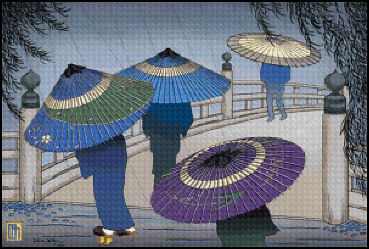 Rain Blossoms Lilian May Miller Cross Stitch Pattern