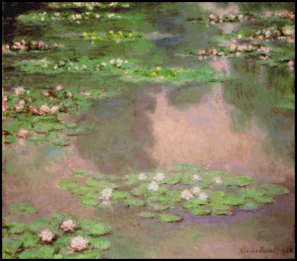 Water Lilies I Claude Monet Cross Stitch Pattern