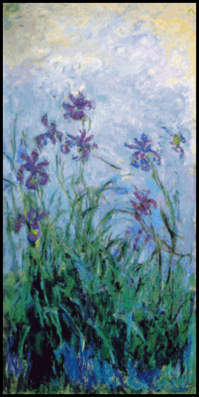 Irises Claude Monet Cross Stitch Pattern