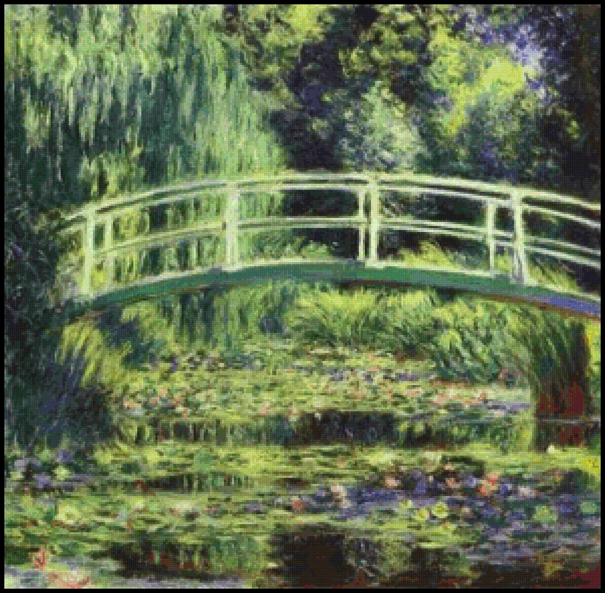 The White Water Lilies Claude Monet Cross Stitch Pattern