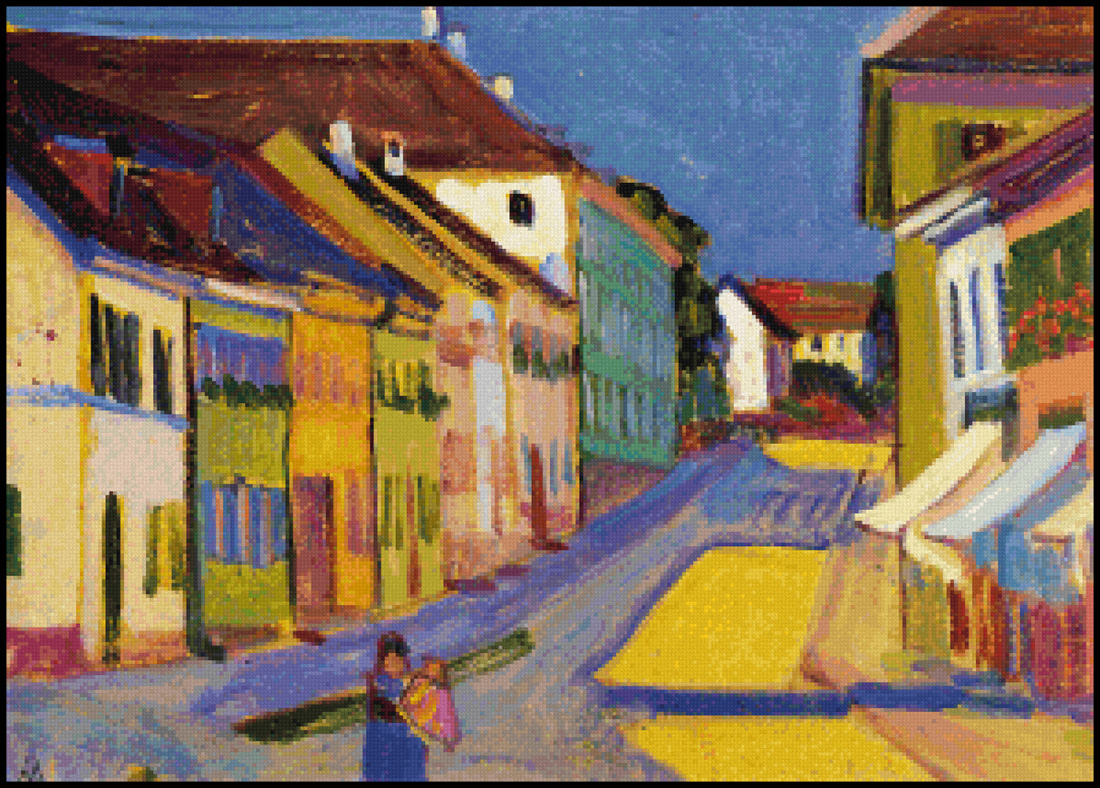 Main Street Murnau Gabriele Munter Cross Stitch Pattern