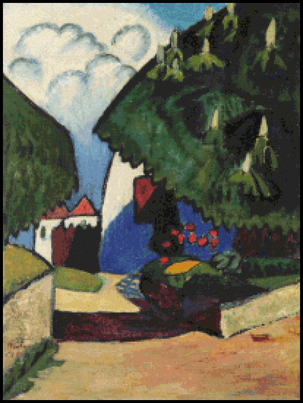 The Chestnut Tree Gabriele Munter Cross Stitch Pattern