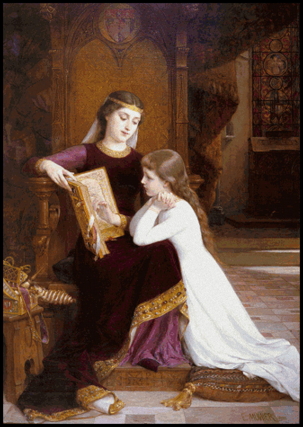 Autrefois Emile Munier Cross Stitch Pattern