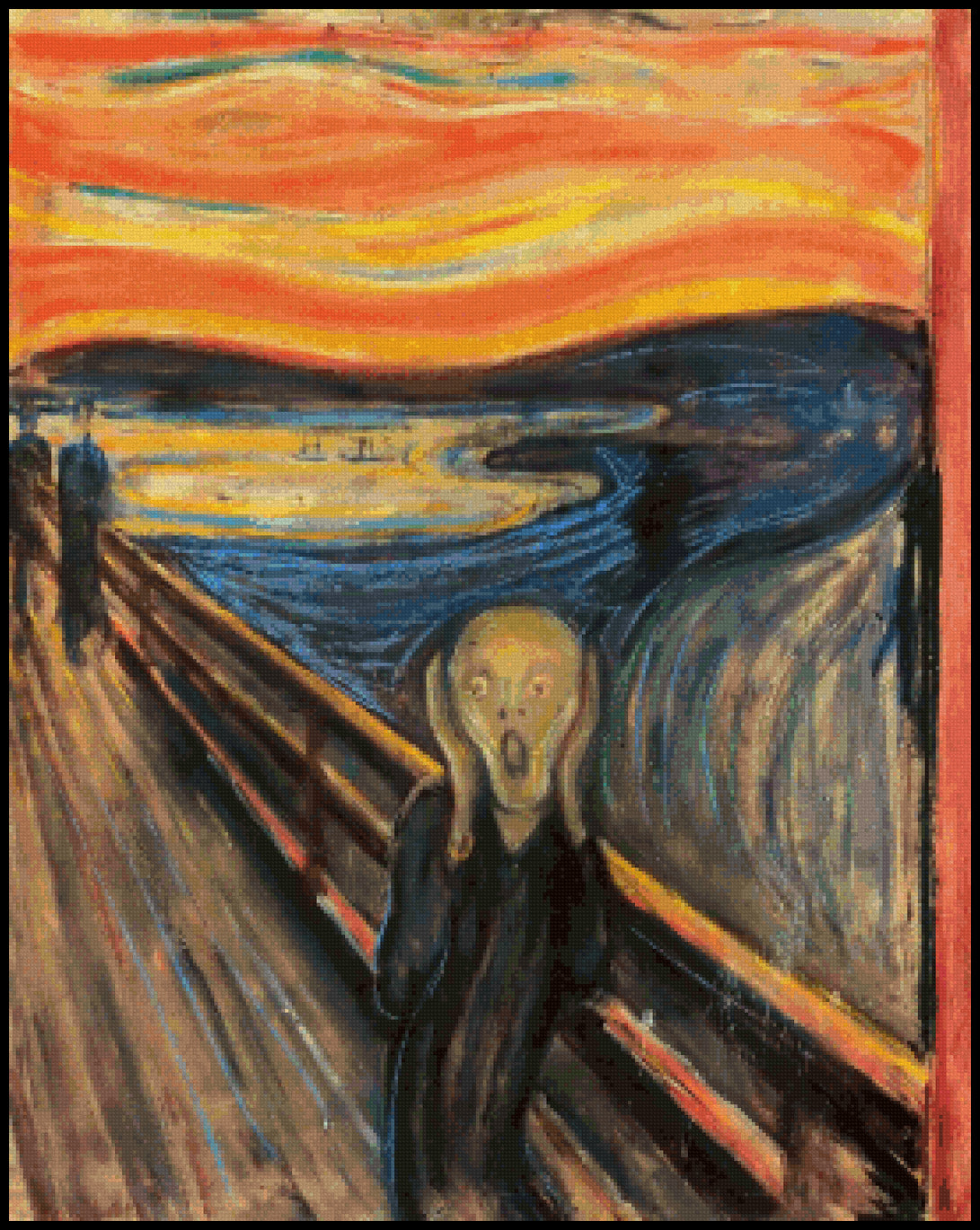 The Scream Edvard Munch Cross Stitch Pattern
