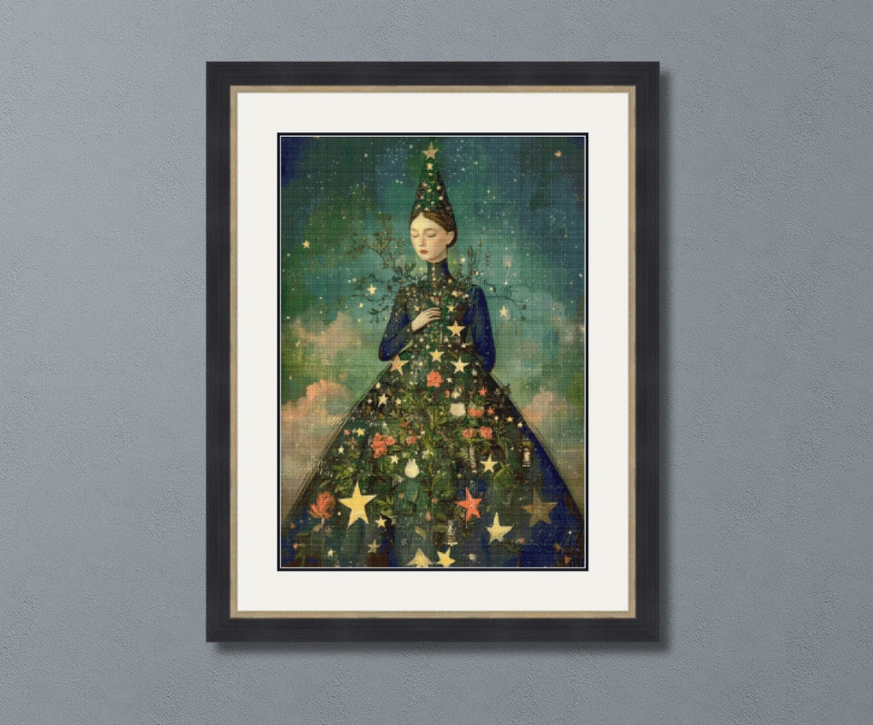 Magical Christmas Princess Cross Stitch Pattern