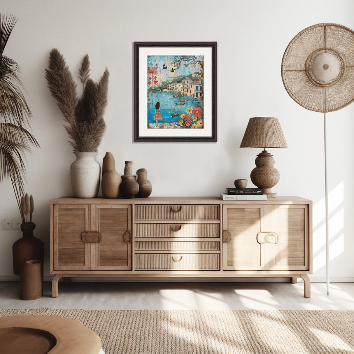 Mediterranean Harbor View Cross Stitch Pattern