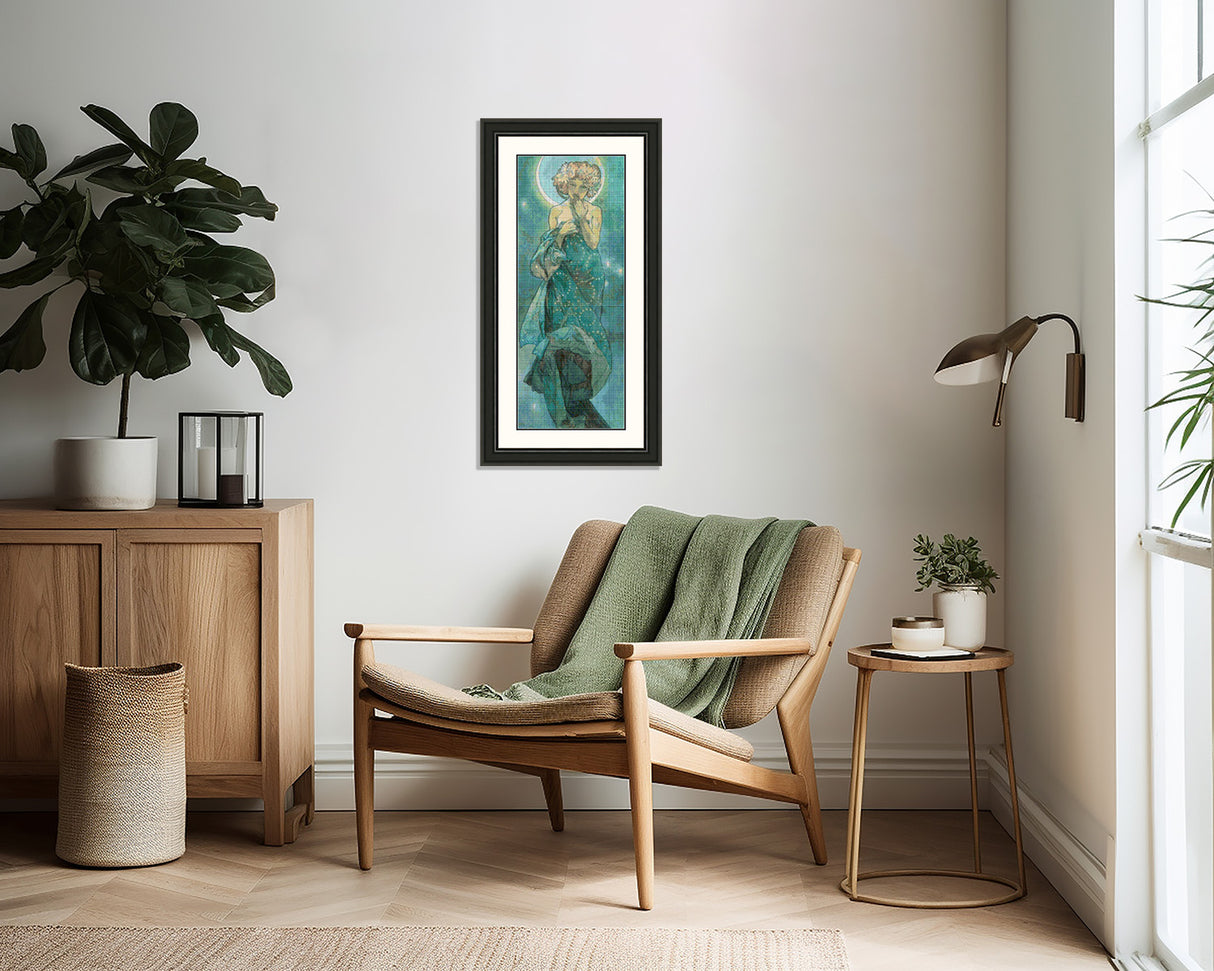 Moonlight Mucha Cross Stitch Pattern