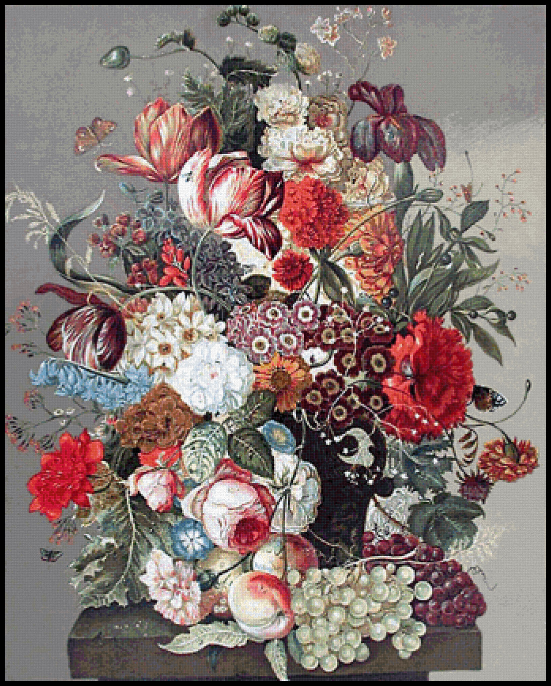 Bouquet of Flowers Joseph Nigg Cross Stitch Pattern