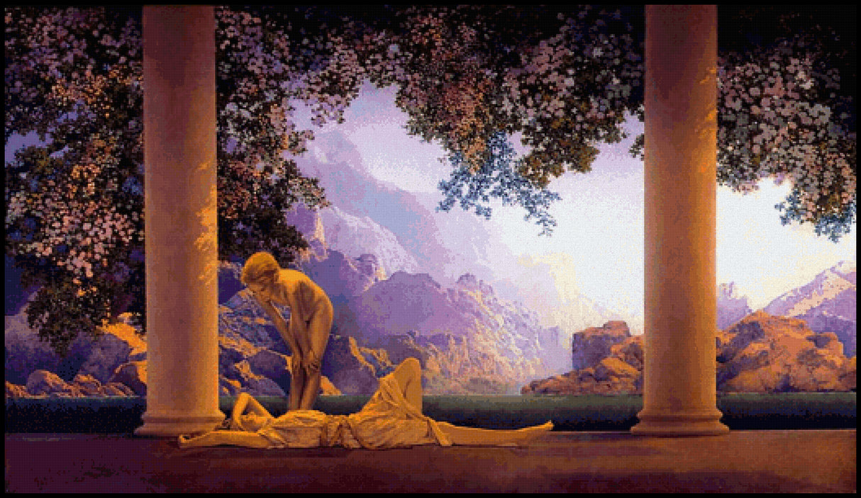 Daybreak Maxfield Parrish Cross Stitch Pattern