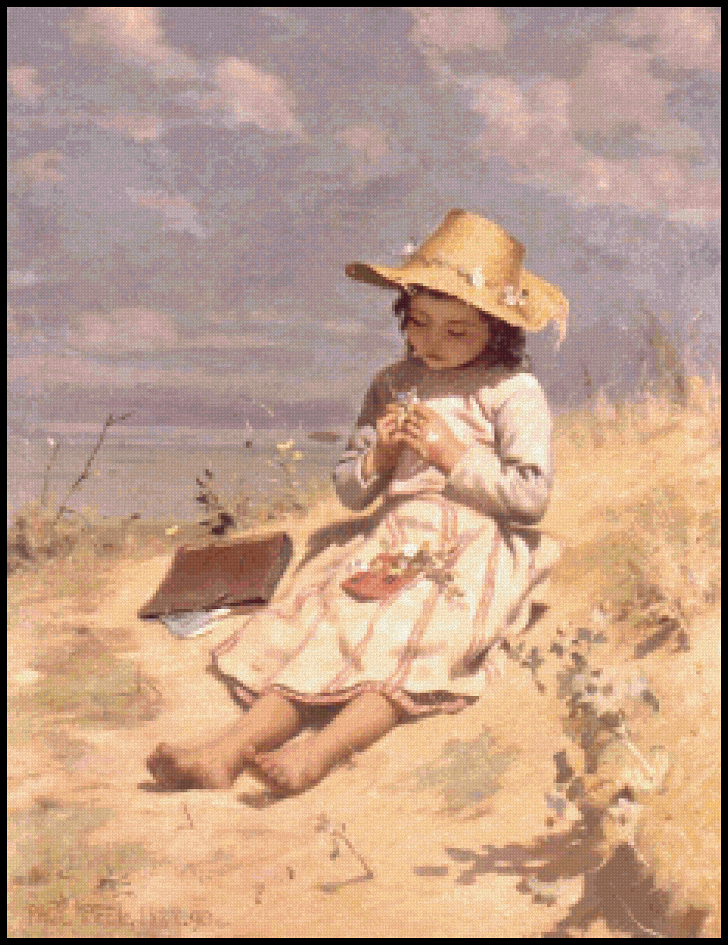 The Young Botanist Paul Peel Cross Stitch Pattern