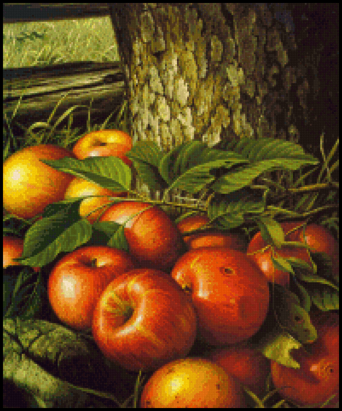 Apples and Tree Trunk Levi Wells Prentice Cross Stitch Pattern