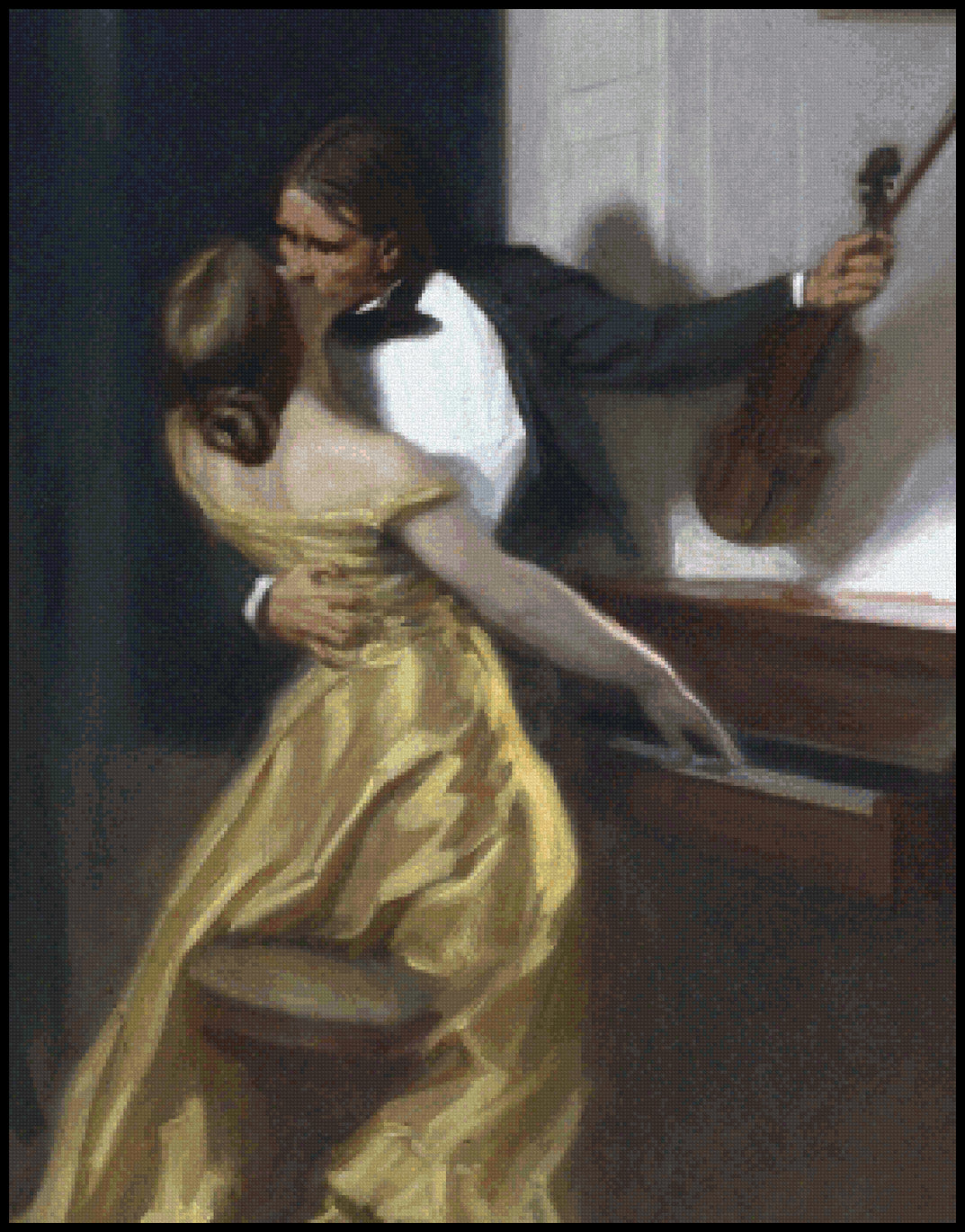 The Kreuzer Sonata (detail) Rene-Xavier Prinet Cross Stitch Pattern