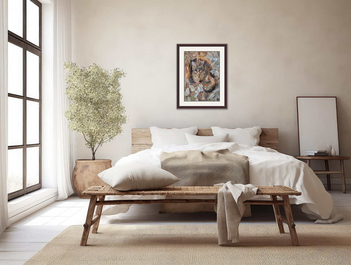 Possum up a Gum Tree North Cross Stitch Pattern