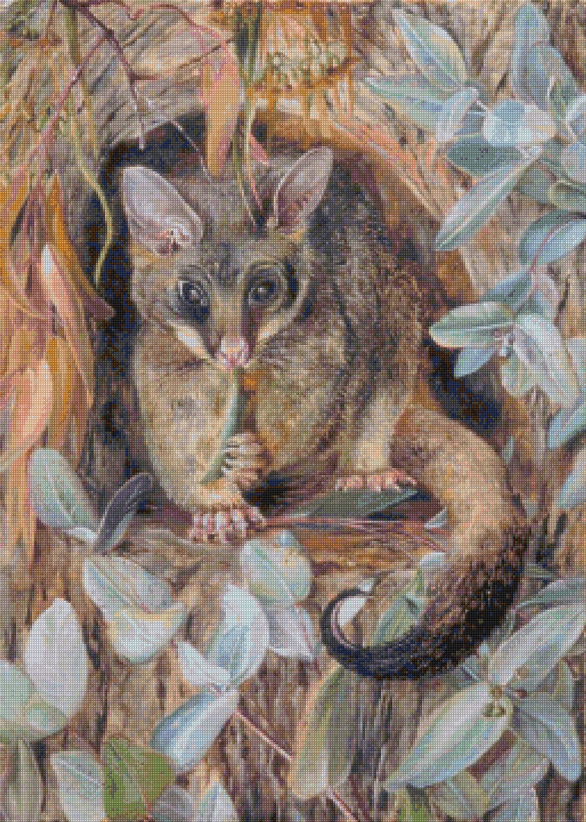 Possum up a Gum Tree North Cross Stitch Pattern