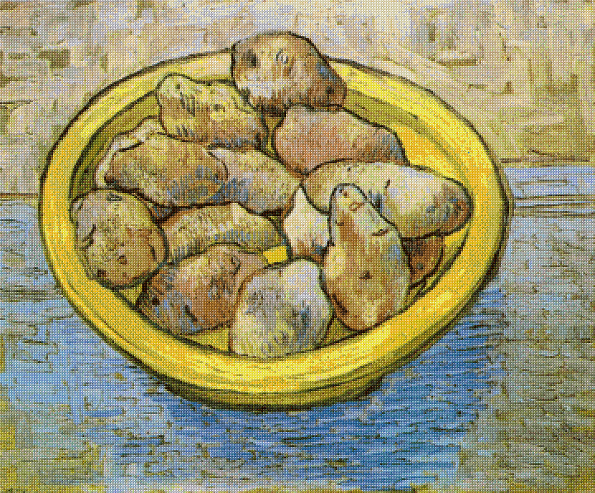 Potatoes in a Yellow Dish – van Gogh Cross Stitch Pattern