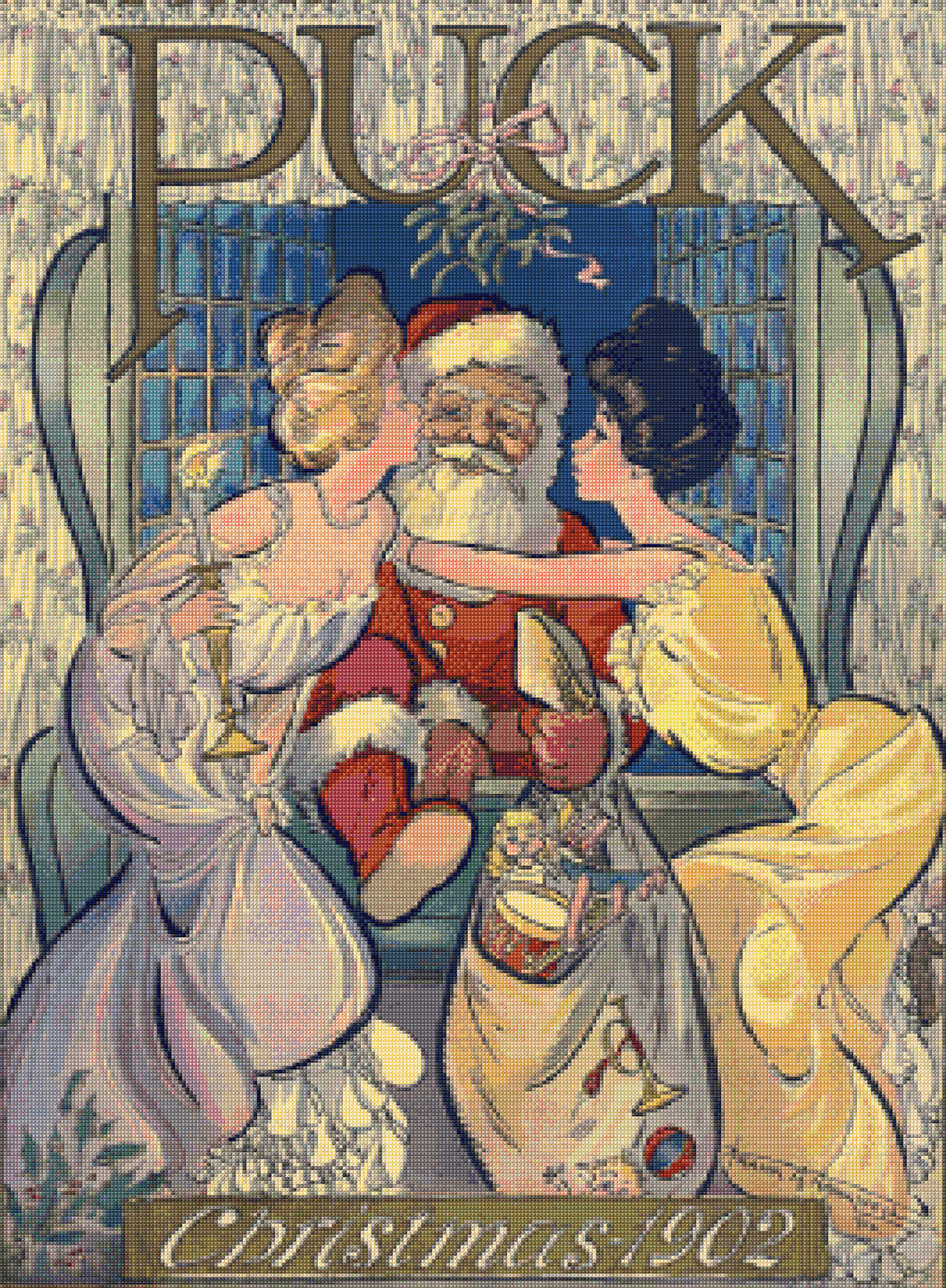 Puck Magazine Dec 3 1902 Cross Stitch Pattern