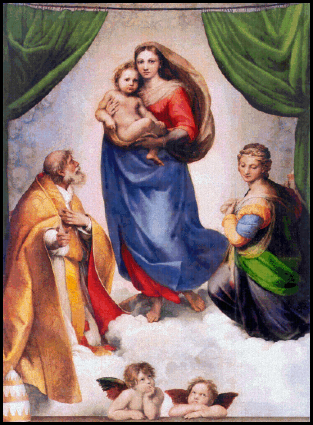 The Sistine Madonna Raphael Cross Stitch Pattern