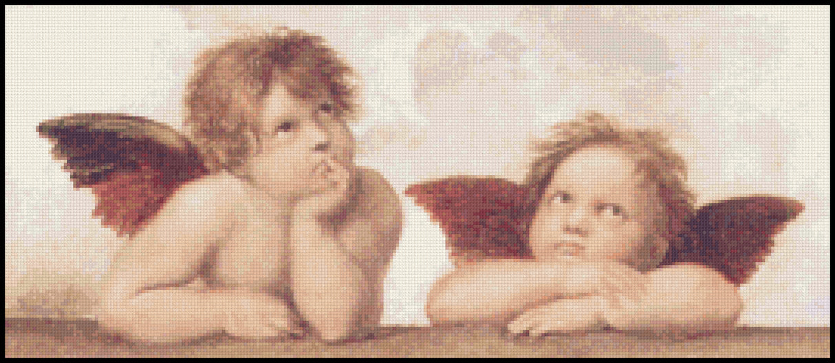 Putti Sistine Madonna Raphael Cross Stitch Pattern