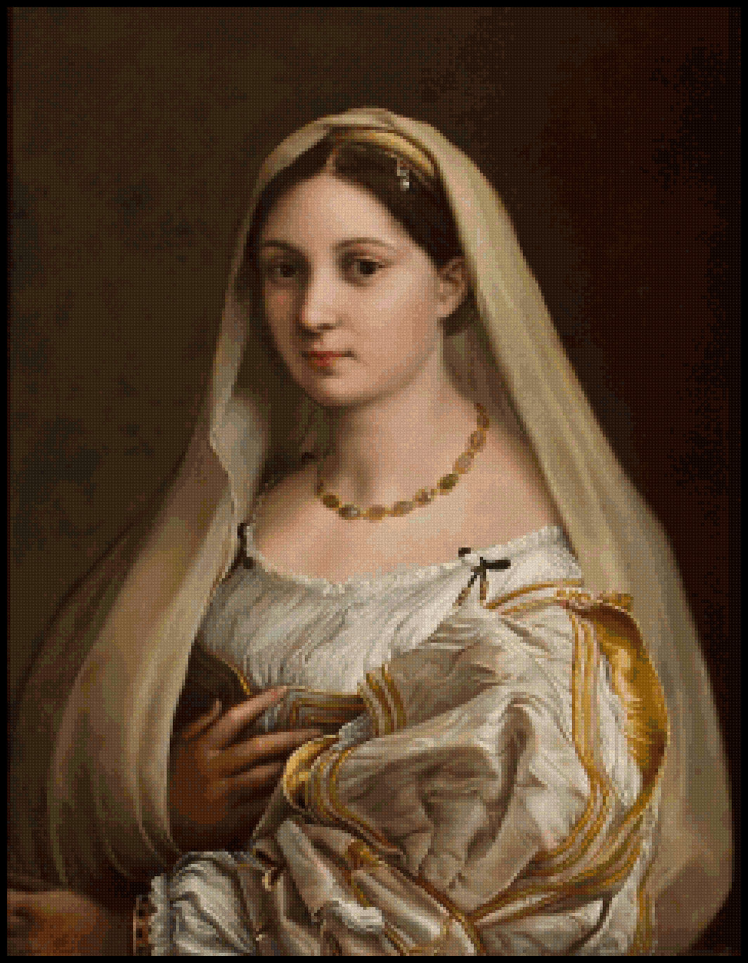 La Donna Velata Raphael Cross Stitch Pattern
