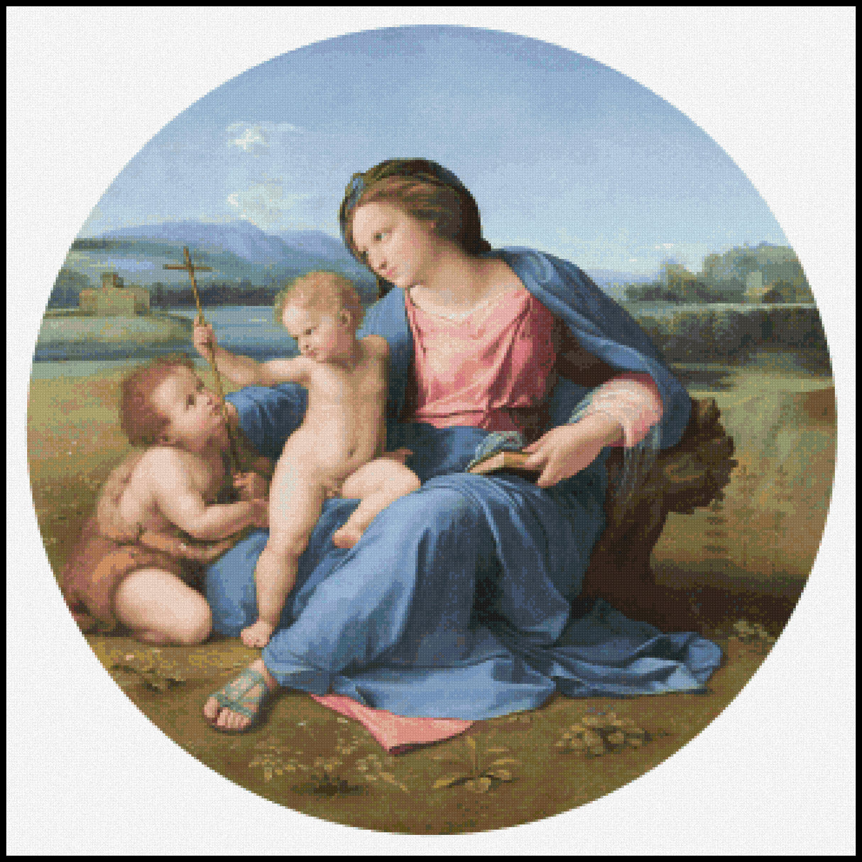 The Alba Madonna Raphael Cross Stitch Pattern