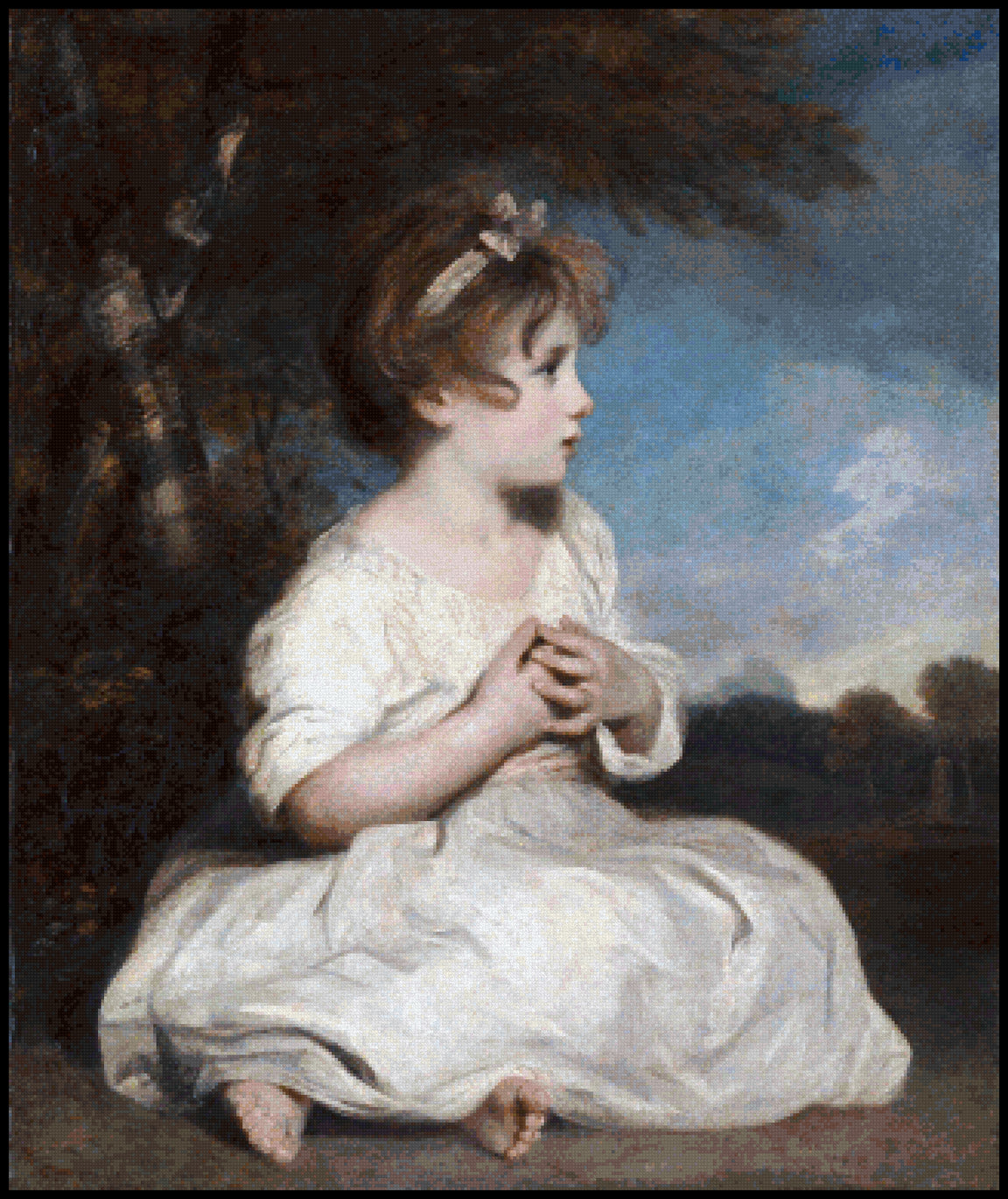 The Age of Innocence Sir Joshua Reynolds Cross Stitch Pattern