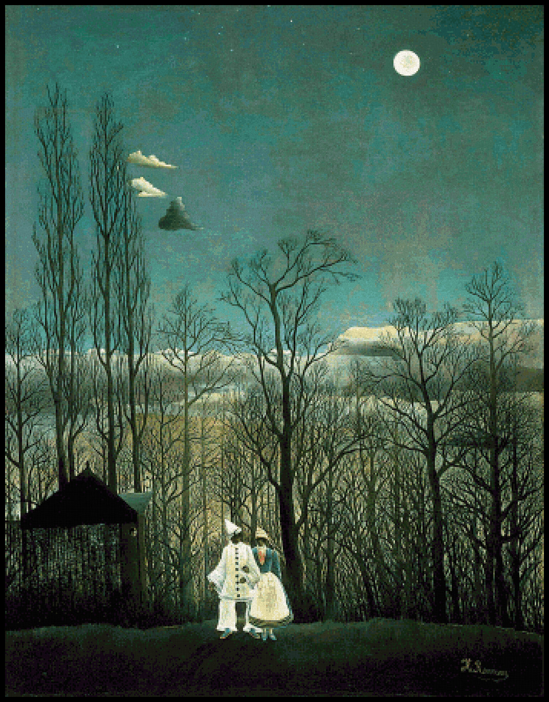 Carnival Evening Henri Rousseau Cross Stitch Pattern