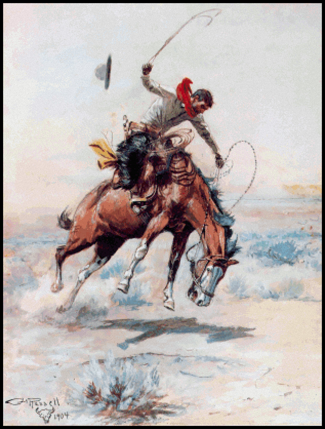 The Bucker Charles M. Russell Cross Stitch Pattern