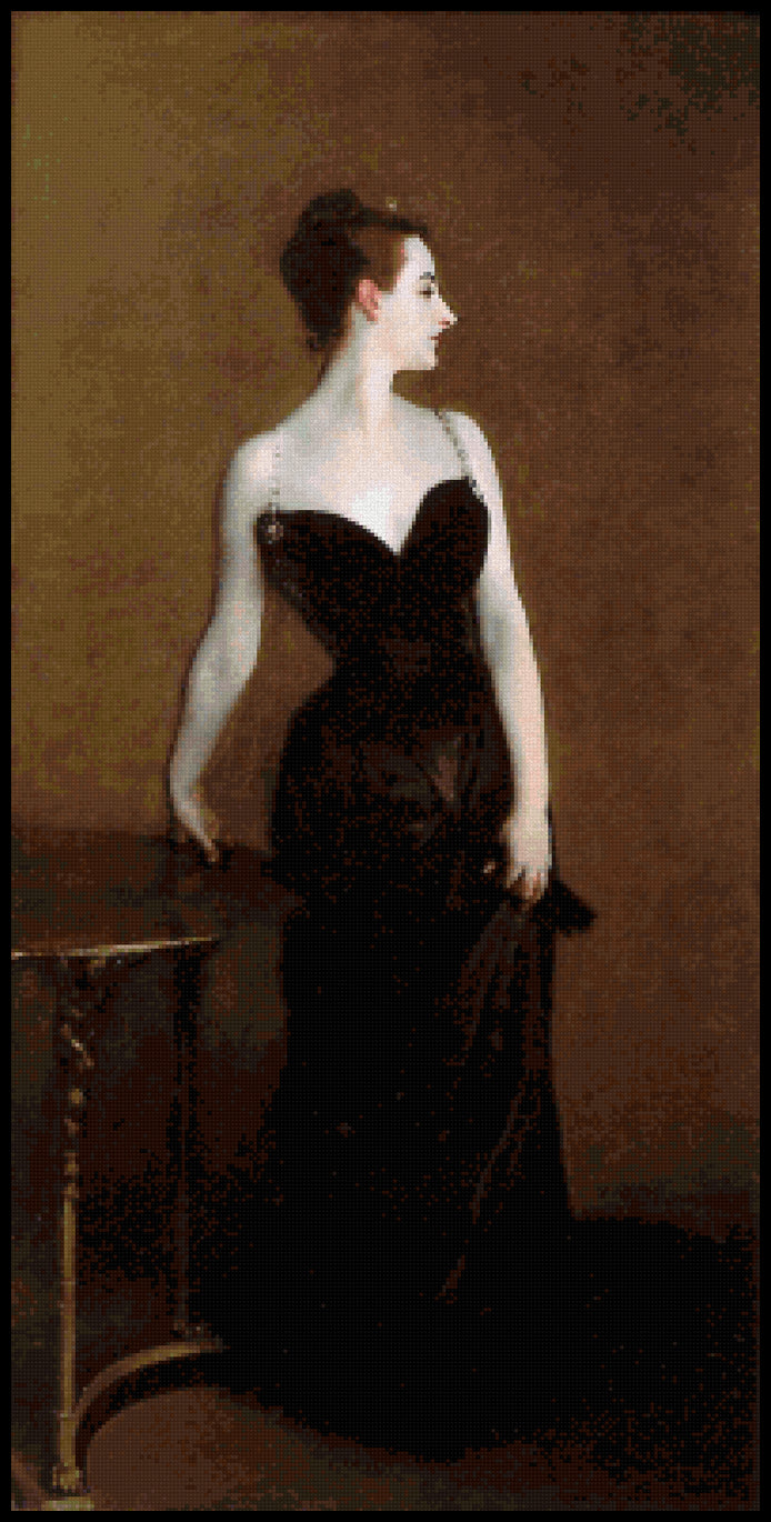 Madame X John Singer Sargent Cross Stitch Pattern