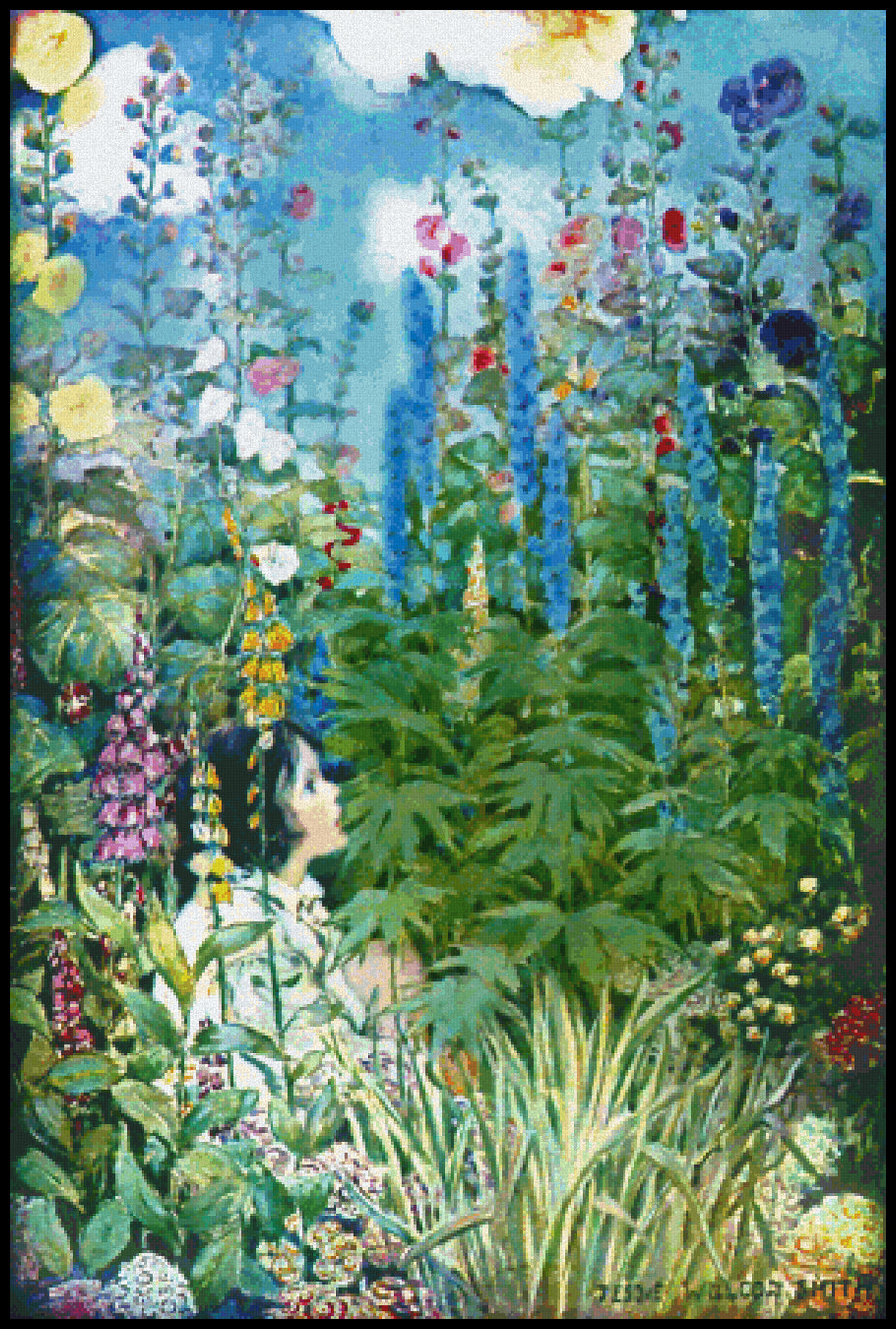 The Flowers Jessie Willcox Smith Cross Stitch Pattern